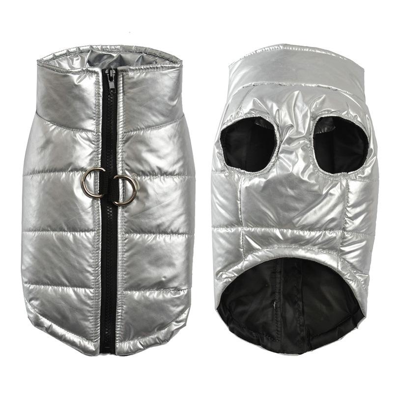 

Autumn and Winter Outdoor Ski Suit Reflective Gold Pet Clothes Warm Windproof Dog Jacket Dog Apparel XS