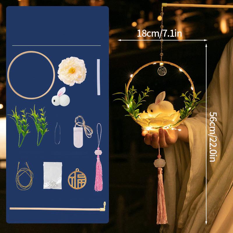 Chinese Paper Lantern Mid- Autumn Festival Lanterns Japanese Lantern Wedding Accessorie Autumn Decor DIY Material Pack