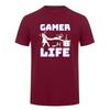 Gamer Life T Shirt Funny Video Game Player Gaming Lifestyle Computer Console Cotton Tshirts Tee Da366