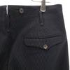 60s Vintage Striped Pattern Slacks Pants Black Series Button Fly Men's Used