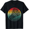 Retro Vintage Shuttlecock - Birdie Badminton Lover Athlete T-Shirt(1)