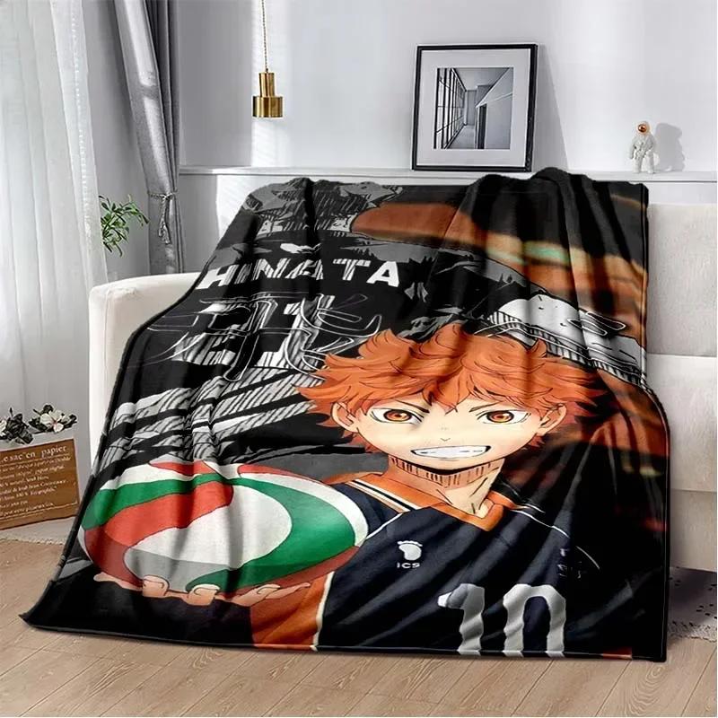 Anime Haikyuu Cartoon Volleyball Blanket Flannel Soft Throw Blanket for Home Bedroom Bed Sofa Picnic Travel Office Throw Blanket