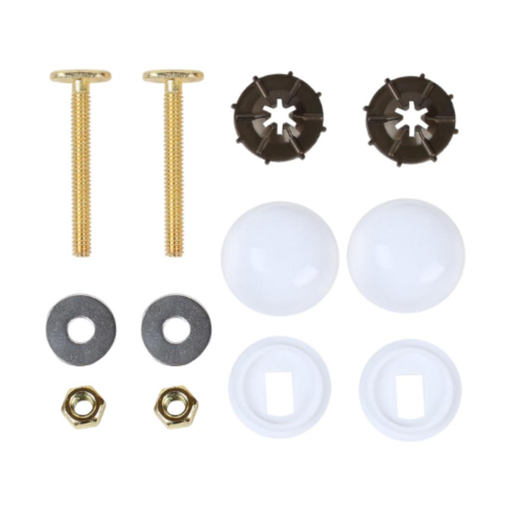 Toilet Bowl to Floor Toilet Floor Bolt and Screw Kit Spare Parts Rustproof Bathroom Bolt Set Stable Upgrade Replacement