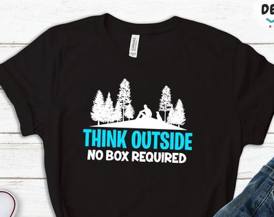 Think Outside T-Shirt, Nature Lover Gift, Adventure Hiking Shirt