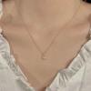 S925 Sterling Silver Moon Pendant Necklace: Women's Simple, High-End Crescent Clavicle Chain