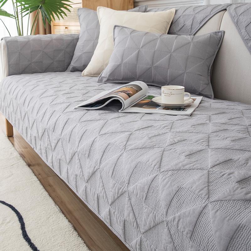 All-season Universal Anti-skid Sofa Cushion Nordic Simple Seat Cushion Modern Solid Color Summer Leather Sofa Cover Cover