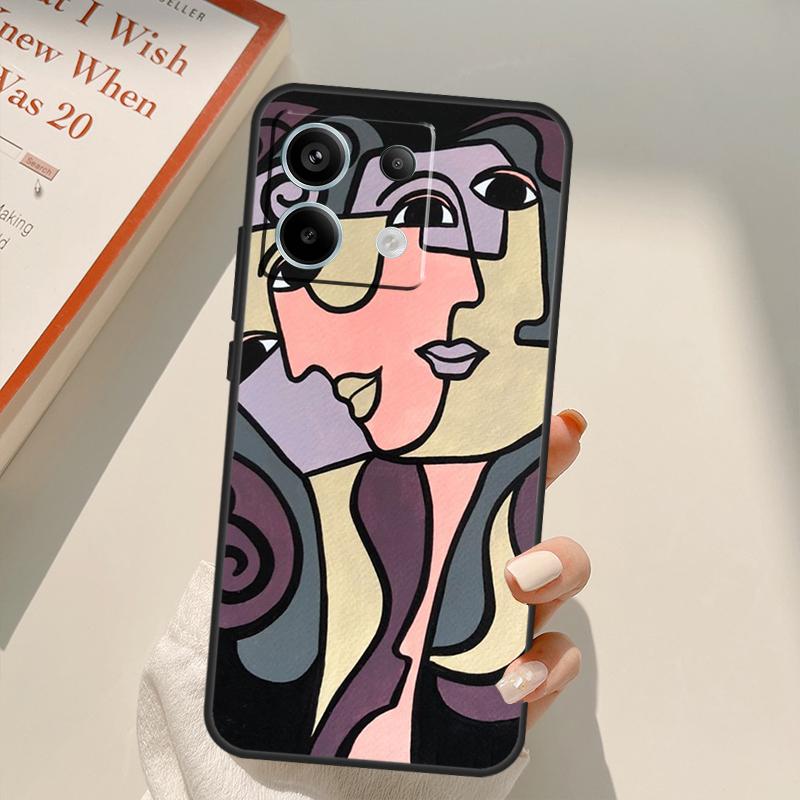 

Abstract Portrait Art Painting Funda For Xiaomi Redmi Note 14 10 11 12 13 15 Pro Plus Case For Redmi 15 14C 10C 12C 13C 15C Redmi Note 12 Pro 5G