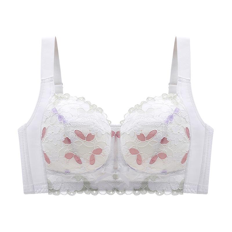 Latex Lace Lingerie for Women Gathered Together Seamless Bra Without Steel Rings Push Up Bra
