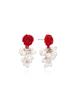 Vintage Hollywood Rose Blossom Pearl Earrings_Vh2435Ea005M