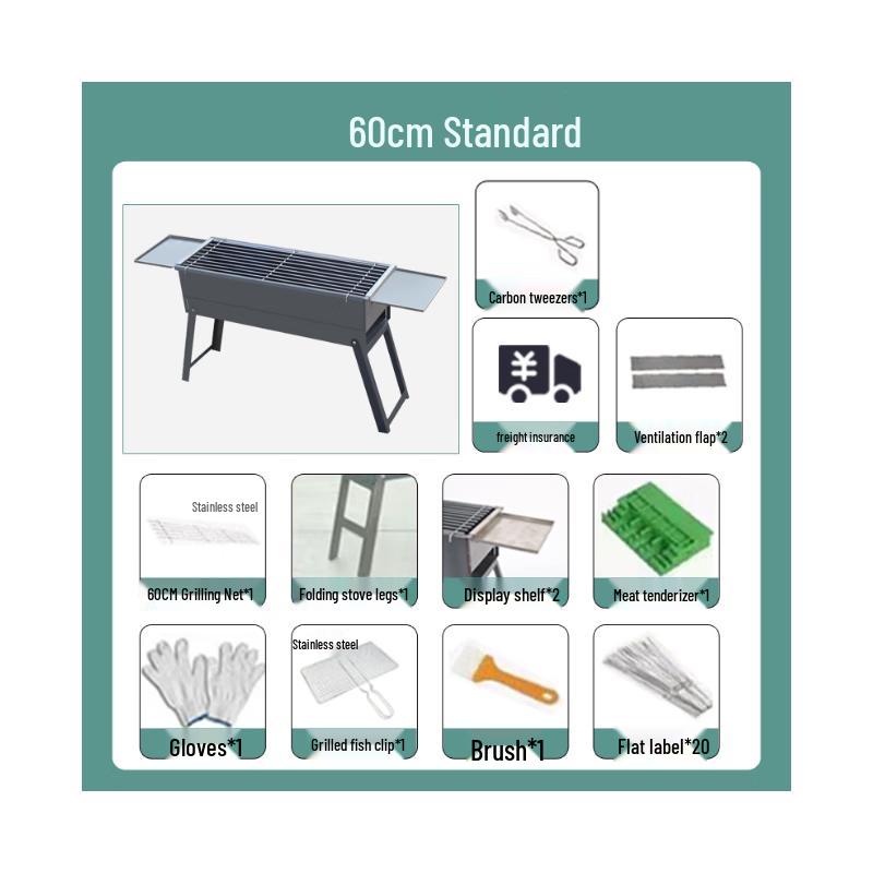 Portable Outdoor Charcoal BBQ Grill