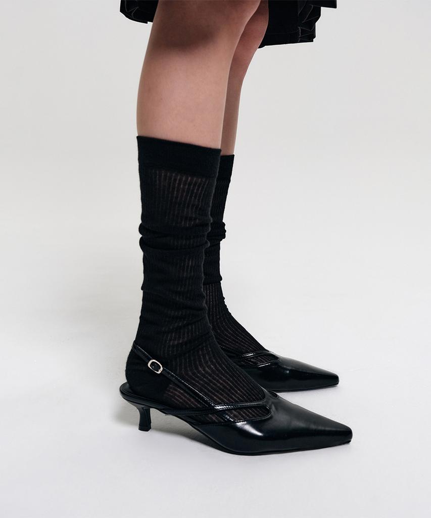 Lugkaeseuteu Ellie See-Through Knee Socks / Ellie Seethrough Knee Socks_6Colors