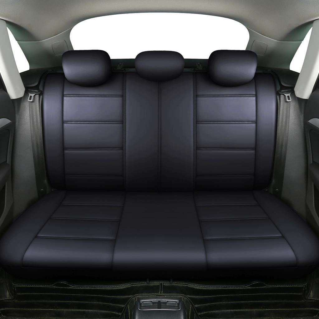 Lux Artificial PU Leather Car Seat Cover Universal Size Full Set Airbag Compatible Fit Most Cars