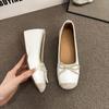Gentle Ballet Ladyshoes Flats Retro Soft-soled Silver Single Shoes Spring Women's Shoes