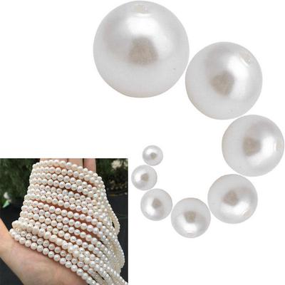 16-1000 pezzi 3-20mm crema color perle finte rotonde per la creazione di gioielli