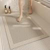 Non-Slip Water-Permeable Bathroom Mat with Hollow Silk Texture for Bathtub and Toilet