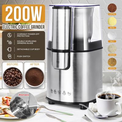 Electric Coffee Grinder Maker 220V Beans Mill Herbs Nuts Spice Grinding Milling 200W