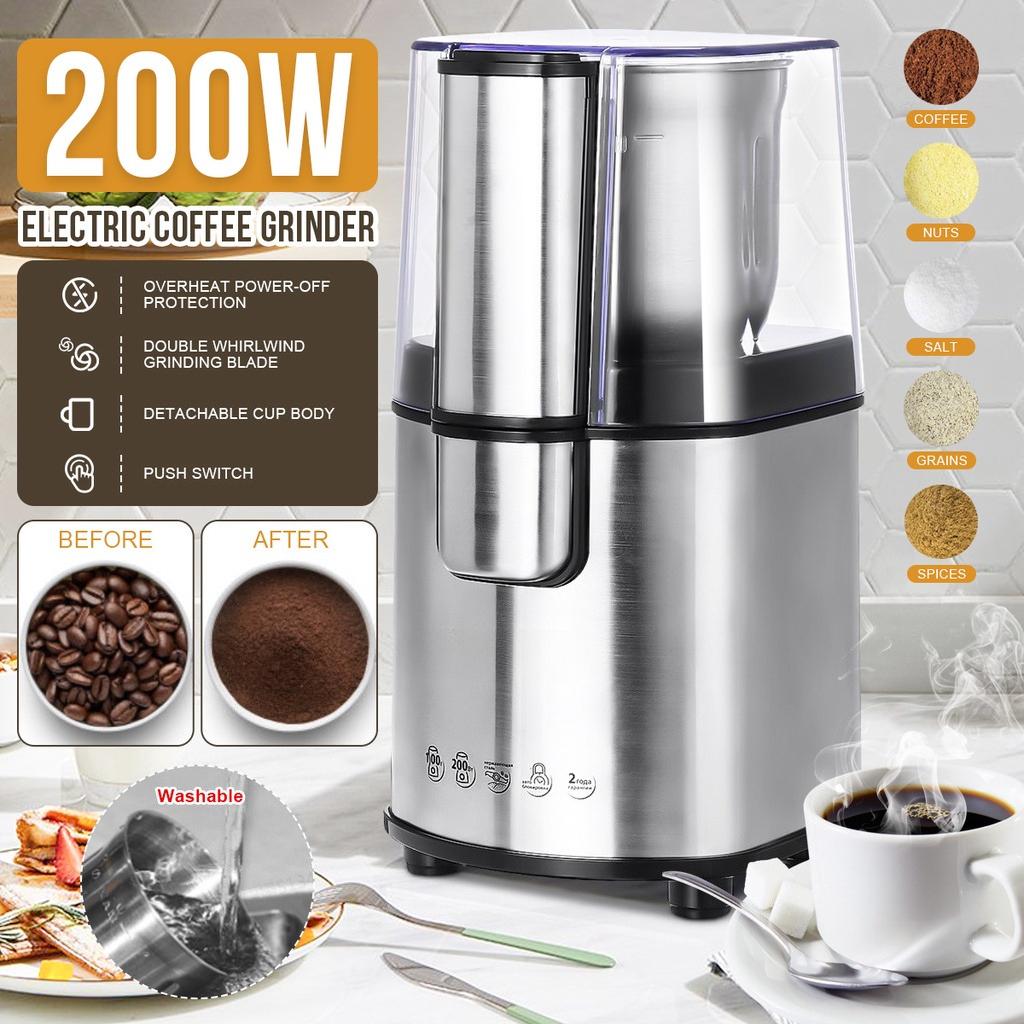 Electric Coffee Grinder Maker 220V Beans Mill Herbs Nuts Spice Grinding Milling 200W