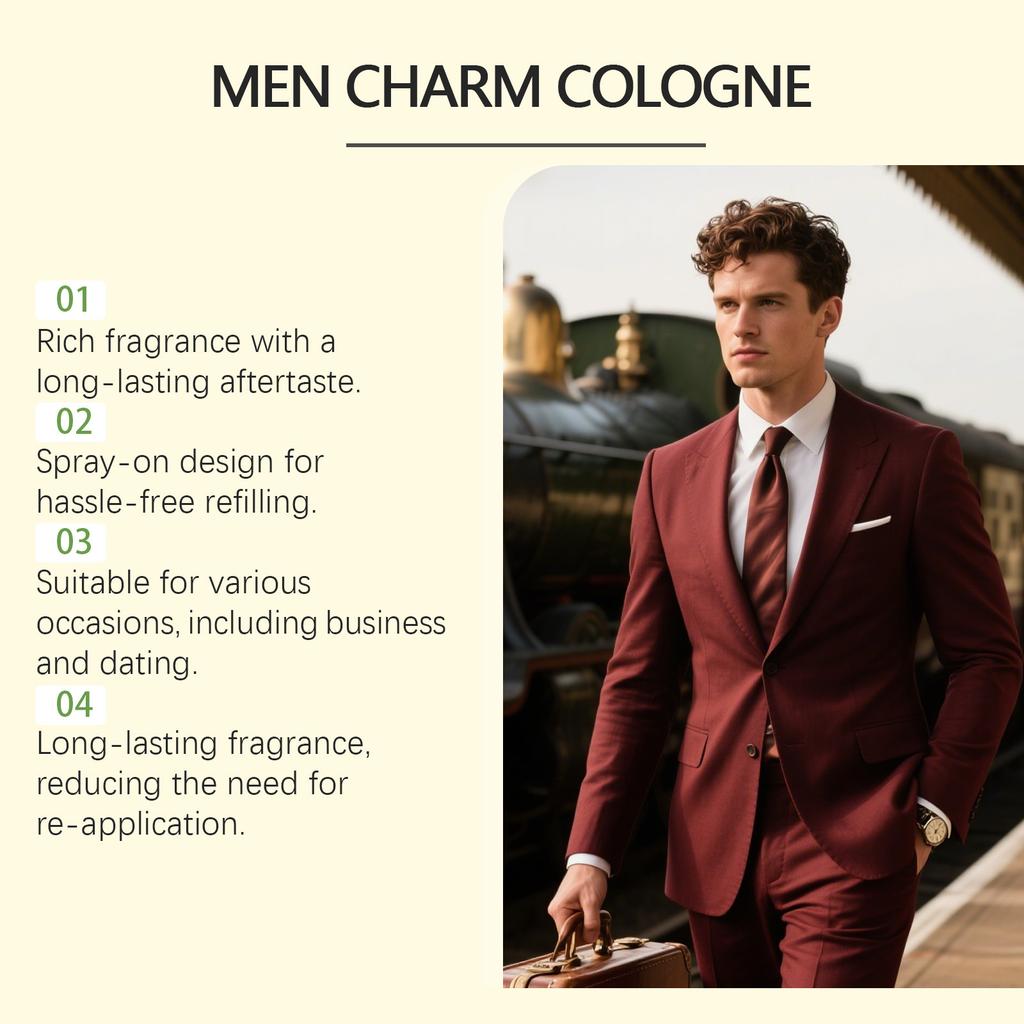 The Men's Cologne Has A Fresh And Elegant With A Natural And Lingering Atmosphere. It Is Versatile For Daily Commutes And Exudes Charm 50ml