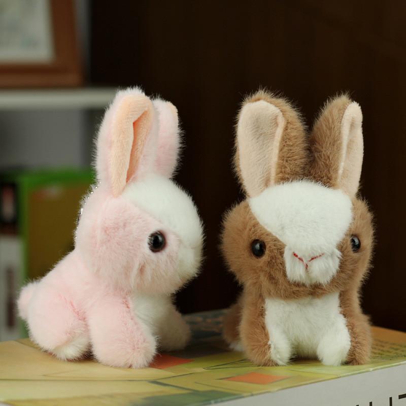 Adorable Plush Bunny Keychain Stuffed Animal Rabbit Bag Charm Cute Birthday Gift