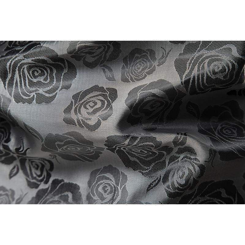 Heren S Lange Mouw Rozenprint Slim Fit Casual Shirt