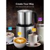 4 In 1 350ml Household Professional Electric Coffee Milk Stirring Cup Stainless Steel Milk Warmer Automatic Milk Frother