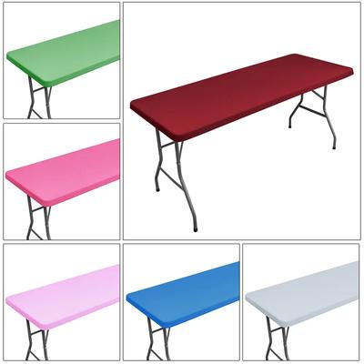 Nappe carrée élastique en élasthanne extensible pour cocktail, rectangulaire, couleur unie, 4 tailles