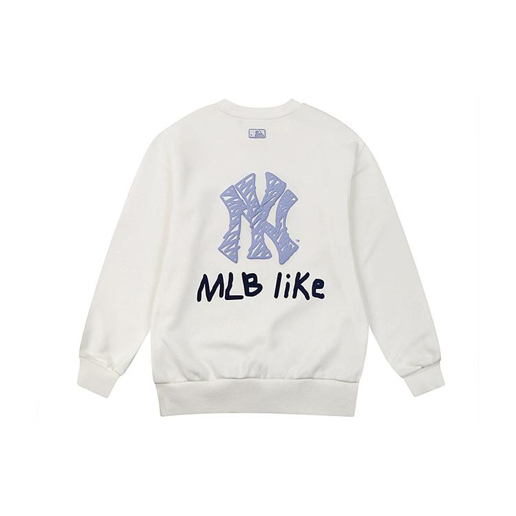 MLB Like Collection Sweatshirts Unisex White Crew Neck Moderate Regular 31MT22961-50I