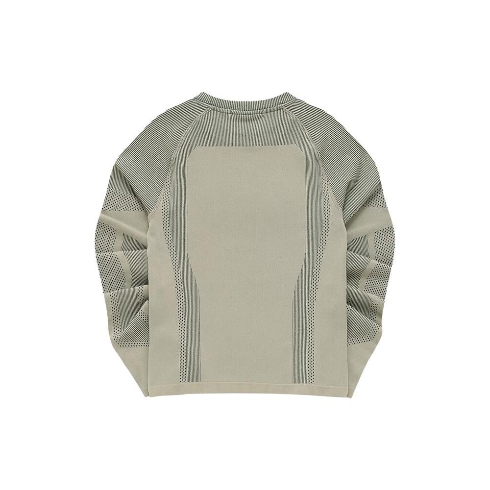 FILA Fusion Urban Tech Color Block Round Neck Pullover Long Sleeve Knit Sweater Women sweater Suede T11W341202F-BG