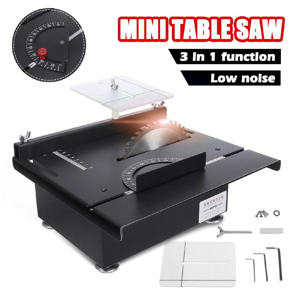 Table Saw Handmade Woodworking Bench Saw Multifunction Cutter DIY Crafts Cutting Tool Machine + Circular Saw Blade 100W