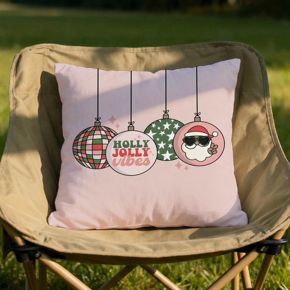 

Cute Santa Claus Christmas Cushion Cover Soft Reversible Durable Pillow Cover MultiScene Use for Home Car Daily Comfort 30x30cm