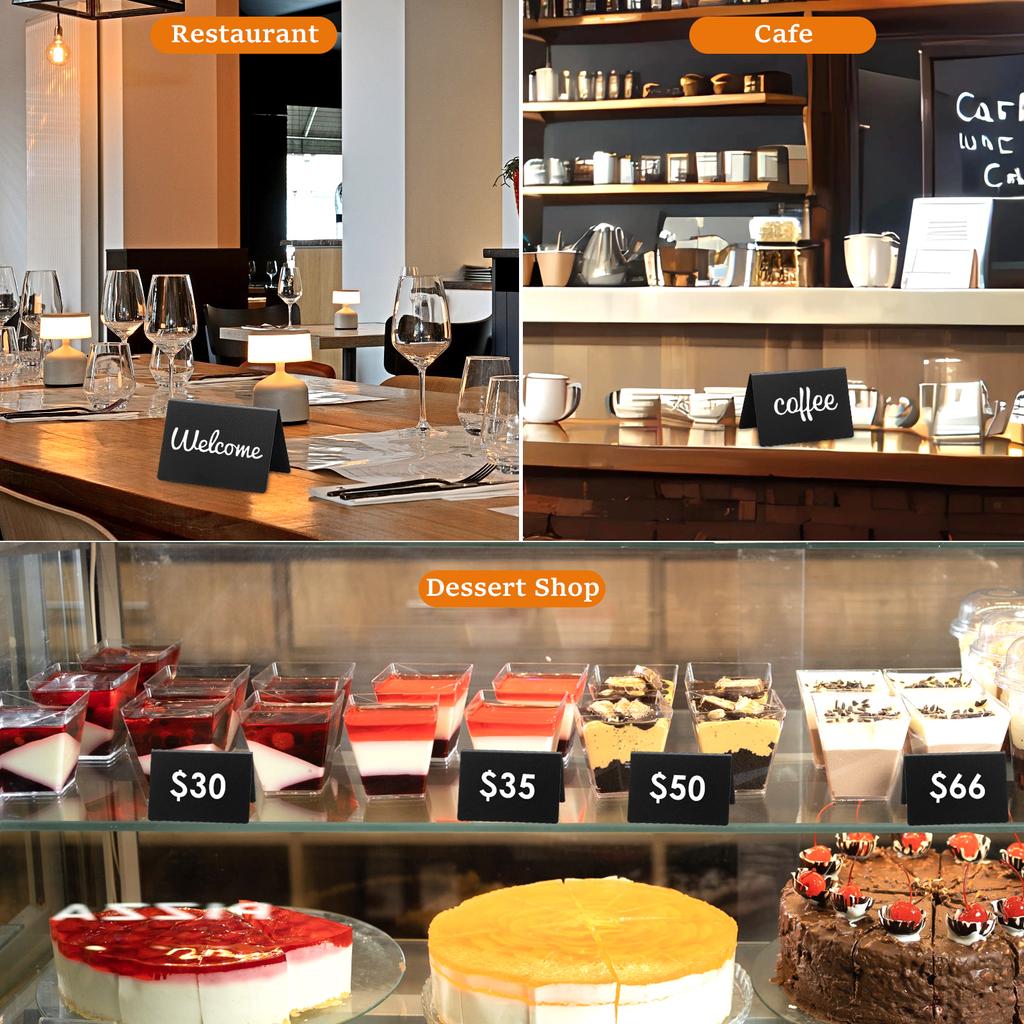 40Pcs Mini Chalkboard Signs Reusable Small Chalkboard Message Signs for Food Party Buffet Table Sign Chalkboard Wedding Supplies