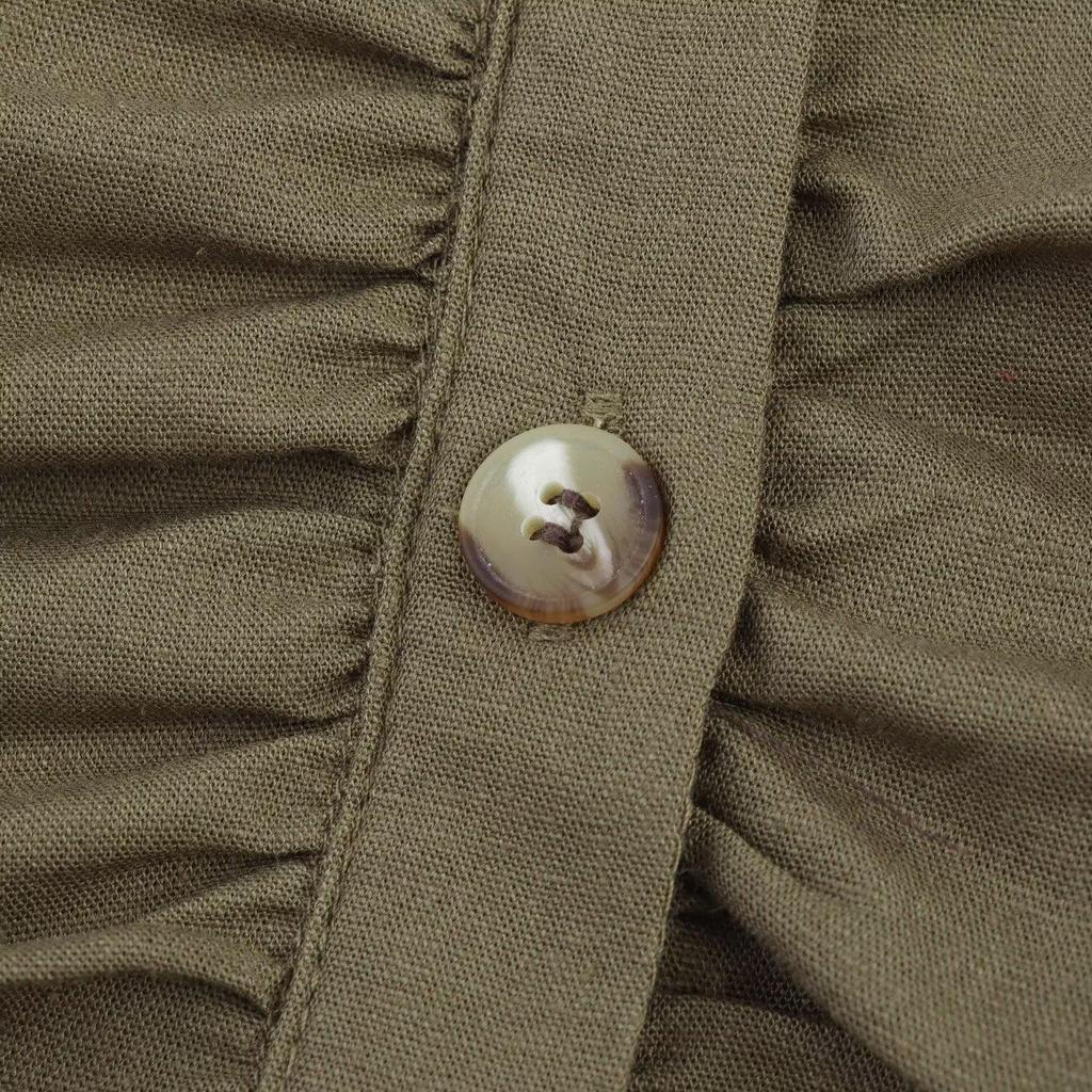 2025 Spring Women's European-American Style Linen Midi Dress