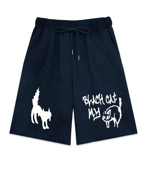 RANDOMOFF My Black Cat Knee-Length Shorts [4 Colors]