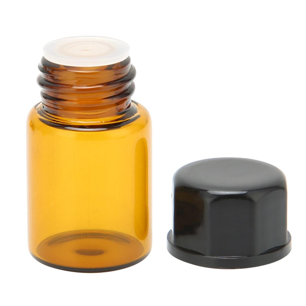 5 Stück Dunkelbraun Parfüm Separat Glas Kleine Flaschen Tragbar Probenflasche 2ml