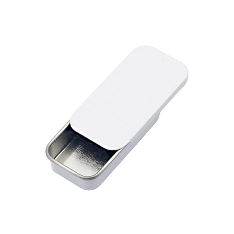 1PCS Small Empty Metal Tin Silver Black Rectangular Flip Storage Box Case Organizer for Money Coin Candy Key Container Jar Cans