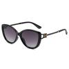 Women's Retro Cat Eye UV Protection Sunglasses with Metal Temple Hollow-out Design