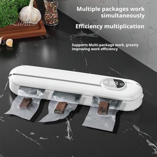 Vakuový zatavovací stroj s digitálním displejem s funkcí časovače 2 režimy těsnění EU zástrčka Automatická vakuová zatavovačka Kuchyňské potřeby