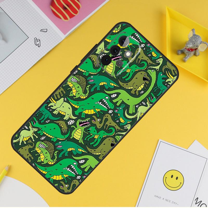 Dinosaur Pattern Case For Samsung Galaxy A36 A16 A56 A06 A54 A34 A14 A13 A53 A12 A22 A32 A52 A35 A17 A15 A55
