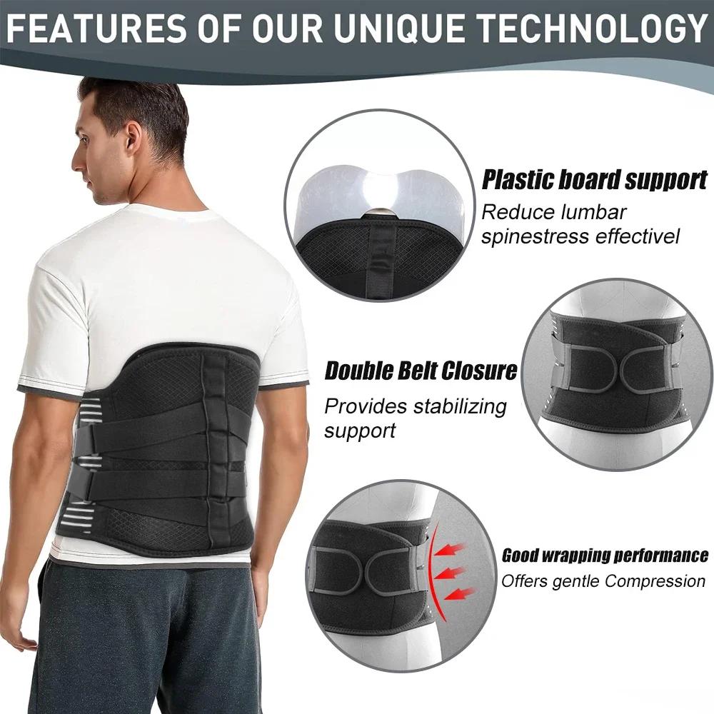 Sciatica Back Brace For Men & Women - Breathable Lumbar Support Belt With 3D Pad, Immediate Pain Relief For Work & Daily Use