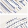 Spring and Summer Cotton Linen Men Tops Japanese Style Square Stripes Long Sleeve Shirt Youth Breathable Shirts for Men