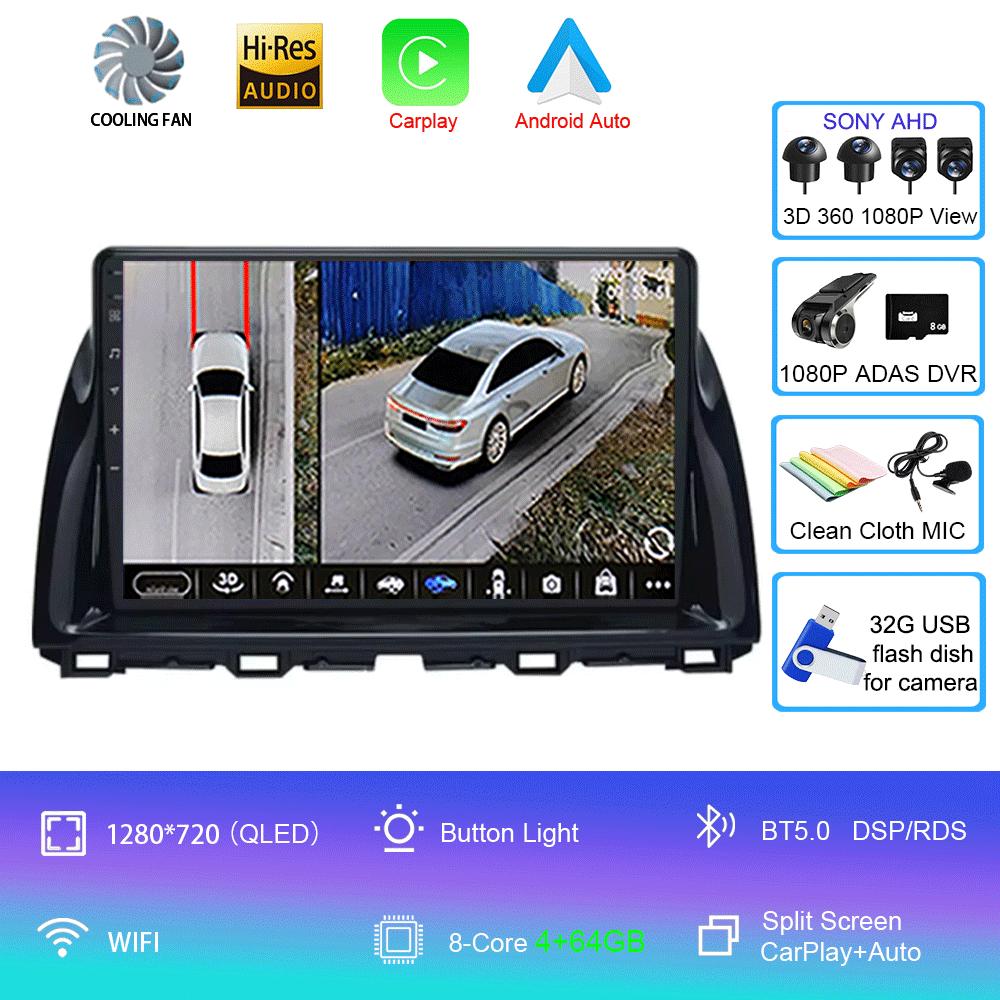 10.1"Android 14 Vedio Player Car Multimedia For Mazda CX5 CX-5 2012 - 2015 Car Autoradio Gps Navigation Stereo 2din HeadUnit 4G