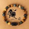 Tiger Eye & Picture Stone Zodiac Bracelet 