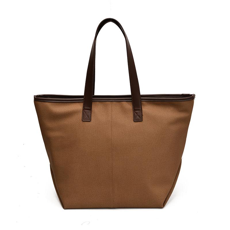 Stylish solid color simple bucket bag women's underarm bag new casual shoulder bag texture handbag
