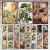 Mfoever Tin Sign Bird Flower Variety Sign Metal Sign Vintage Tin Sign Bar Vintage Wall Decor Bar Club Man Cave Metal Poster