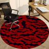 1PC Bat Swarm Office Round Area Rug, Mat Suitable For Office, Under Office Chairs Bedroom Living Room Home Decor, Room Deco