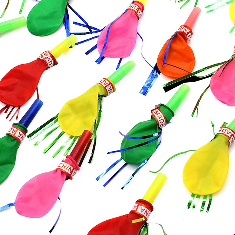 100Pcs Gold Thread Balloon Whistle Kids Birthday Party Favor Pinata Filler Easter Children'S Day Carnival Party Favor Decoration