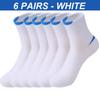 Long Socks 6 Mens Pairs Cotton Sweatabsorbent Deodorant Solid Color Sports Socks Casual Breathable Male Socks High Quality