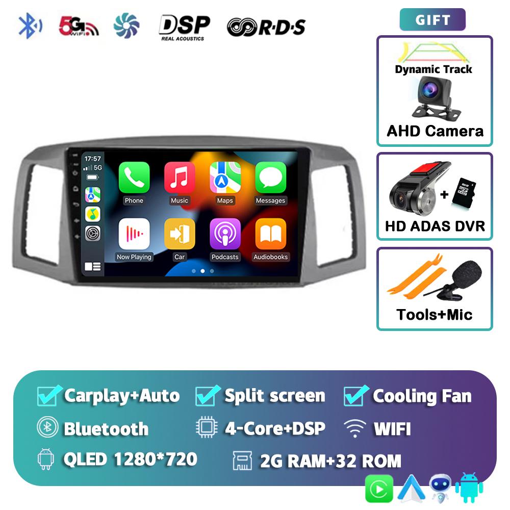 Android 14 Carplay Auto 4G For Jeep Grand Cherokee 2004 2005 2006 2007 Car Radio GPS Multimedia Video Player DSP Stereo No 2Din