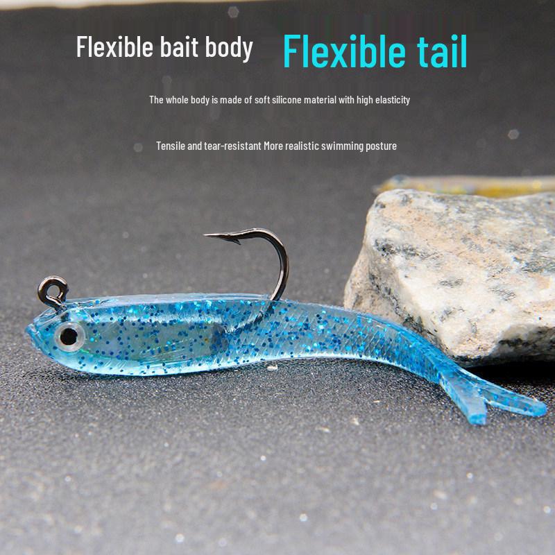Luminous Bionic Forktail Soft Bait 6g 7cm, Universal Freshwater/Saltwater Bass & Black Fish Lure