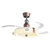 Cream Style Silent Ceiling Fan Light with Eye-Protecting Retro Design for Bedrooms and Children's Rooms